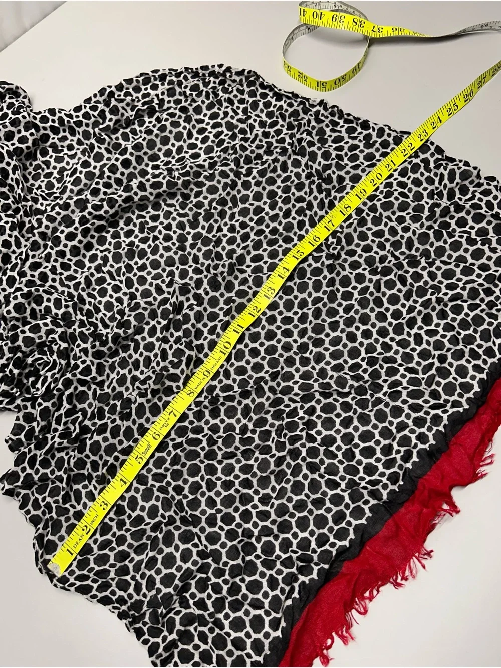 Fringe Scarf with Red Trim - Women Accessories
